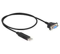 66453 Convertidor USB-RS232 D-Sub 9pin Hembra,USB A-Macho 0.5m DELOCK