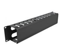 66553 accesorio de bastidor Panel de gestión de cables, Guía para cable negro, Panel de gestión de cables, Negro, Metal, 2U, 48,3 cm (19"), 88,9 mm