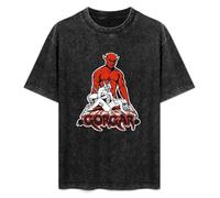666 Demon Satan Villain Table Game Unisex T-Shirt Top Black Mens tee M