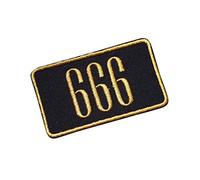 666, Oculto, Satánico, Lucifer, Satanás, Demonio, Número de La Bestia, 666, Diablo, Metal Negro, Muerte Rock, Thrash Metal4 Bordado Hierro en Apliques Accesorio De Recuerdo