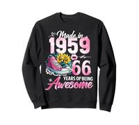 66th Birthday Queen Made in 1959 Gifts 66 Years Old Floral Sudadera