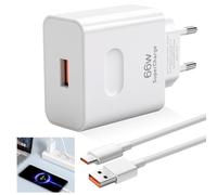 66W Cargador USB Carga Rapida para Honor Magic7 Lite 5G, Supercarga Adaptador Cargador con 6A Tipo C Cable 1M Compatible con Huawei MatePad Tablet, Honor 70 90 200 Lite MagicPad 2 9 X8a X7a X6a