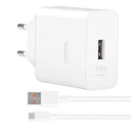 66W Supercharge Cargador USB para Huawei Honor, Supercarga Rápida y Cable USB C de 6A 1m para Huawei P60, P50 Pro, Honor 90, Honor 70, Honor Magic V3, V2, MatePad, Honor 200, 90 Smart, X6b, X8a, X7a