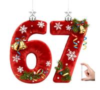 67 adornos de Navidad divertidos de 8 cm para árbol de Navidad, decoración festiva para colgar en el árbol de Navidad, decoración de regalo 2D, acrílico, adornos de humor para entusiastas