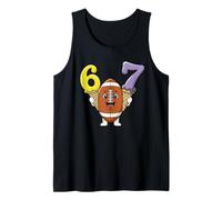 67 American Football Ball Six Seven Ice Cream Drip Funny Camiseta sin Mangas