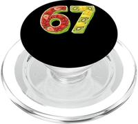 67 Arte de números de cumpleaños frutales PopSockets PopGrip para MagSafe
