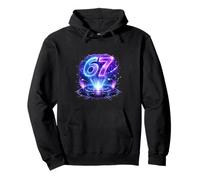 67 Arte del número de luz del Portal cósmico Sudadera con Capucha
