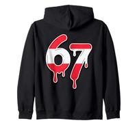 67 Austria Six Seven Bandera de Austria Sudadera con Capucha