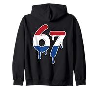 67 Bandera Holandesa de los Países Bajos Six Seven Sudadera con Capucha