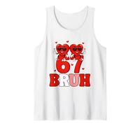 67 Bruh Funny Valentine Heart Cute Mini Hearts Meme tee Camiseta sin Mangas