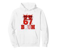 67 Bruh Funny Valentine Heart Cute Mini Hearts Meme tee Sudadera con Capucha