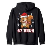 67 Bruh Six Seven Meme Squirrel Christmas Kids Boys Girls Sudadera con Capucha