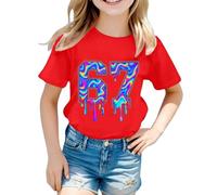 67 Camiseta Meme Six Seven Camiseta Mangas Cortas Camisetas Six Seven Niños con Estampado De Dibujos Animados Italian Brainrot 67 T-Shirt con Cuello Redondo Divertida Ropa Festiva