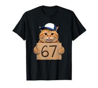 67 Cat Shirt Niños Niñas Adolescente 67 Meme con Gato Seis Siete Camiseta
