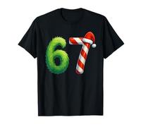 67 Christmas Meme Fuzzy Candy, Cane, Santa, Hat Holyday Camiseta