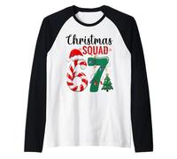 67 Christmas Squad - Sombrero de Fiesta de Navidad Familiar a Juego Camiseta Manga Raglan