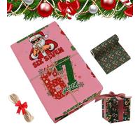 67 Christmas Wrap-Wrap Your Presents in Holiday Fun, Six Seven Funny Classic Idea Themed Wrapping Paper, Unique Humor Wide Small Birthday Gift Xmas Santa Festive Package Rolls