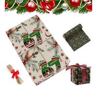 67 Christmas Wrap-Wrap Your Presents in Holiday Fun, Six Seven Funny Classic Idea Themed Wrapping Paper, Unique Humor Wide Small Birthday Gift Xmas Santa Festive Package Rolls