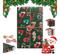 67 Christmas Wrapping Paper, 67 Meme Wrapping, Christmas Roll, Gift Wrap for Xmas, Holiday, to Make Every Present Special. (Green)