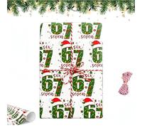 67 Christmas Wrapping Paper, 67 Meme Wrapping Paper, Funny Christmas Packaging Papers Roll for Xmas Holiday, 3 sizes Wrap your Presents Packaging More Festive and Fun