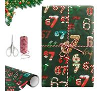 67 Christmas Wrapping Paper, 67 Meme Wrapping Paper, Funny Christmas Packaging Papers Roll for Xmas Holiday, 3 sizes Wrap your Presents Packaging More Festive and Fun (Green,18 * 72in)