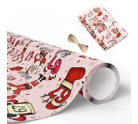 67 Christmas Wrapping Paper, Funny 67 Internet Meme Gift Wrap for Secret Santa, Holiday Presents & Friends (Style C,47.5 * 90CM)