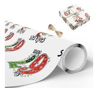 67 Christmas Wrapping Paper, Funny 67 Internet Meme Gift Wrap for Secret Santa, Holiday Presents & Friends (Style B,47.5 * 180CM)