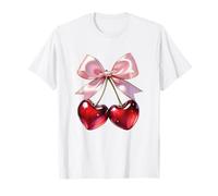 67 corazón Lazo Retro Rosa patrón Lindo número San Valentín Estilo Camiseta