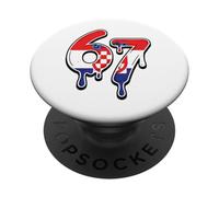 67 Croacia Six Seven Croat Flag PopSockets PopGrip Adhesivo