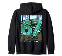 67 cumpleaños I Was 66 Now I'm 67 Capybara Funny Cute Sudadera con Capucha