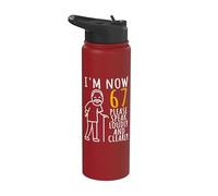 67 cumpleaños para él | I'm Now 67 Years Old | Cool BDay Stainless Steel Insulated Water Bottle