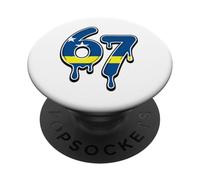 67 Curazao Six Seven Curazaoan Flag PopSockets PopGrip Adhesivo