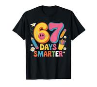 67 Days Smarter Colorful School Learning Fun Art Camiseta