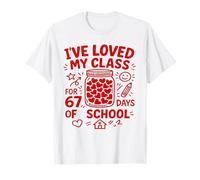 67 días de Escuela me encantó mi Clase, Divertida Profesora de San Valentín Camiseta
