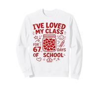 67 días de Escuela me encantó mi Clase, Divertida Profesora de San Valentín Sudadera