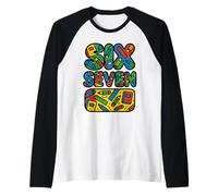 67 Días Escuela 6-7 Seis Siete Divertidos Maestros Estudiantes Meme Camiseta Manga Raglan