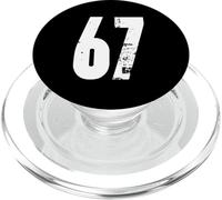 67 Diseño gráfico de números atrevidos envejecidos PopSockets PopGrip para MagSafe
