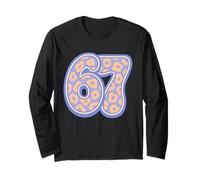 67 Estampado Animal de Leopardo con Estampado de Seis Siete Melocotones con Estampado de Safari Salvaje Manga Larga