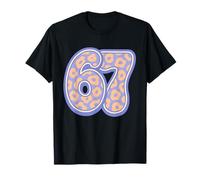 67 Estampado Animal de Leopardo con Estampado de Seis Siete Melocotones con Estampado de Safari Salvaje Camiseta