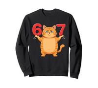 67 Funny Cat Six Seven Meme Gen Z Alfa Humor Amantes de los Animales Sudadera