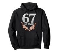 67 Funny Six Seven 6 7 Meme Gen Alpha Teens Slang 6 7 Hands Sudadera con Capucha