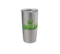 67 GOBLIN Divertido Halloween 67 Disfraz Para Niños Y Adultos Meme Vaso térmico de acero inoxidable de doble pared
