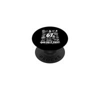 67 God Did It First Christian Faith Jesús Versículo de la Biblia Humor PopSockets PopGrip Adhesivo