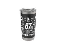 67 God Did It First Christian Faith Jesús Versículo de la Biblia Humor Vaso térmico de acero inoxidable de doble pared