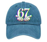67 Gorra de béisbol Unisex a la Retro con Seis y Siete números para Hombres y Mujeres, para Viajes Diarios, Viajes al Aire Libre, Camping, Lago, M