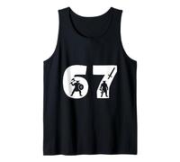 67 Gráfico de números de Silueta de Guerrero Vikingo Camiseta sin Mangas