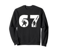 67 Gráfico de números de Silueta de Guerrero Vikingo Sudadera