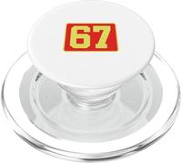 67 Jersey Number Sports Fan Football Baseball Soccer Team PopSockets PopGrip para MagSafe