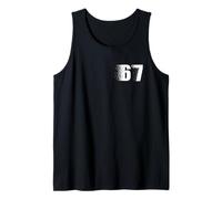 67 Joke Meme Six Seven Gen Alpha Slang (Espalda y Bolsillo) Camiseta sin Mangas