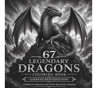 67 Legendary Dragons Coloring Book - Grayscale Edition: Cinematic Fantasy Dragon Art with Realistic Shading for Mindfulness & Creativity